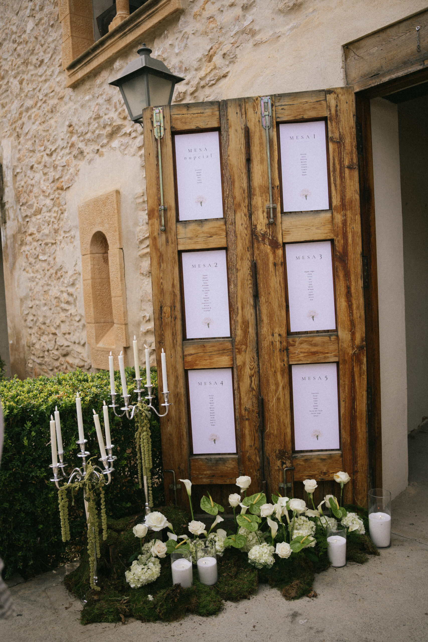 Decoración de boda seatting plan Valencia